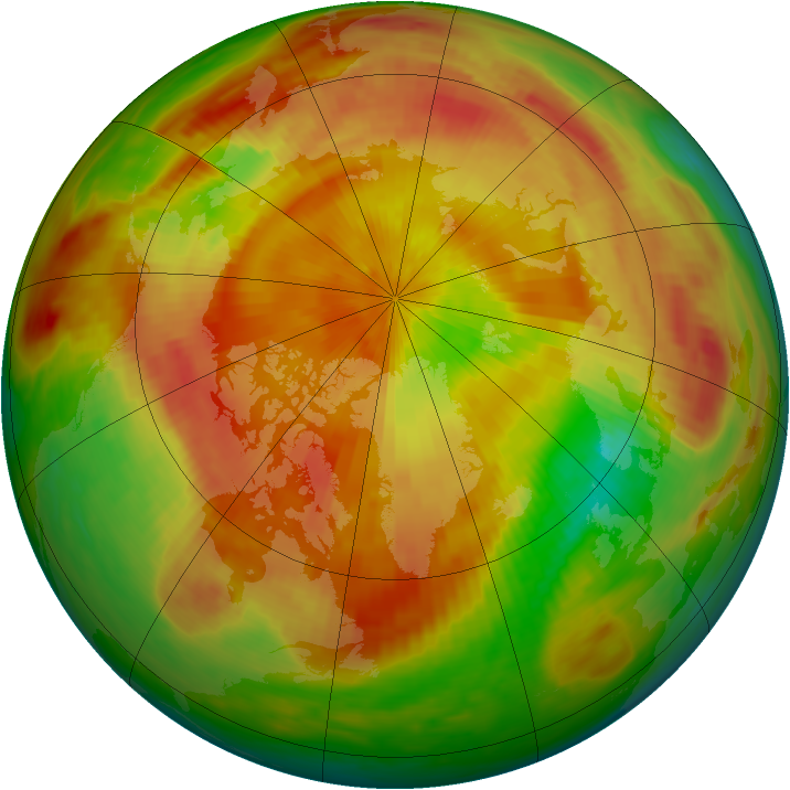 Arctic ozone map for 27 April 1987